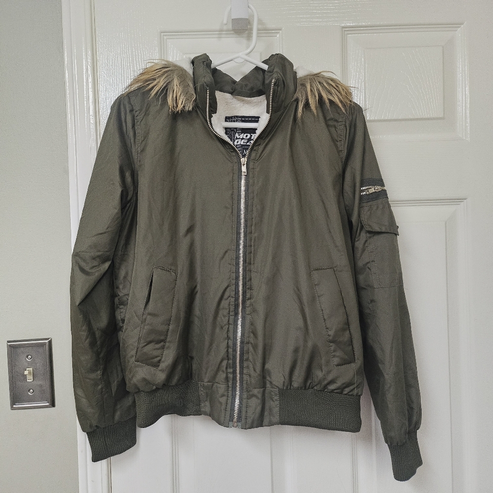 Olive Green Bomber Jacket